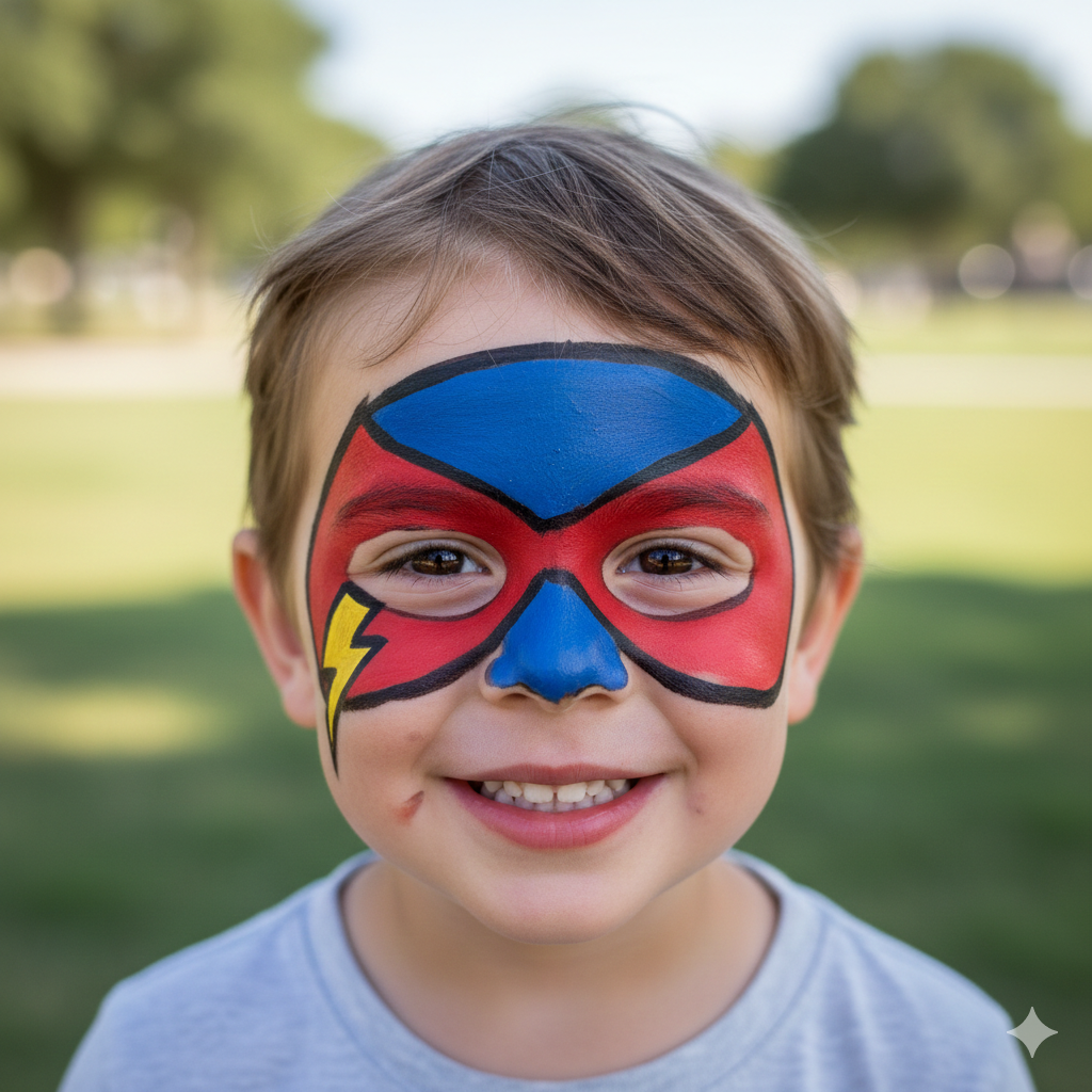 Maquillage super-héros enfant